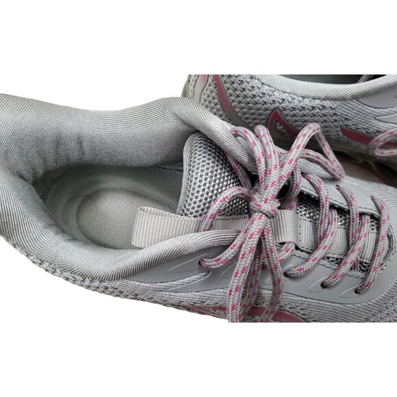tiamou womens fabric/mesh grey and pink cushioned running shoes. size 10m - Picture 5 of 6